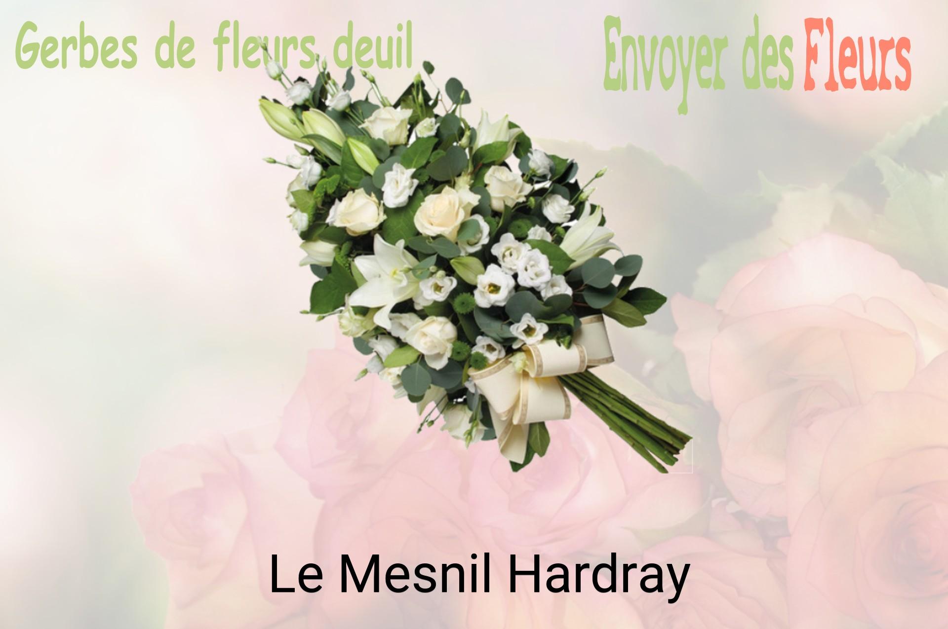 Gerbe de fleurs de deuil livrée à Le Mesnil-Hardray